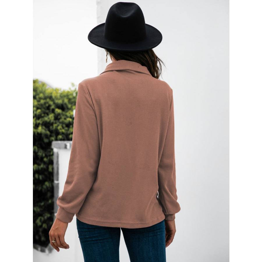 Half Button Long Sleeve T-Shirt Apparel and Accessories