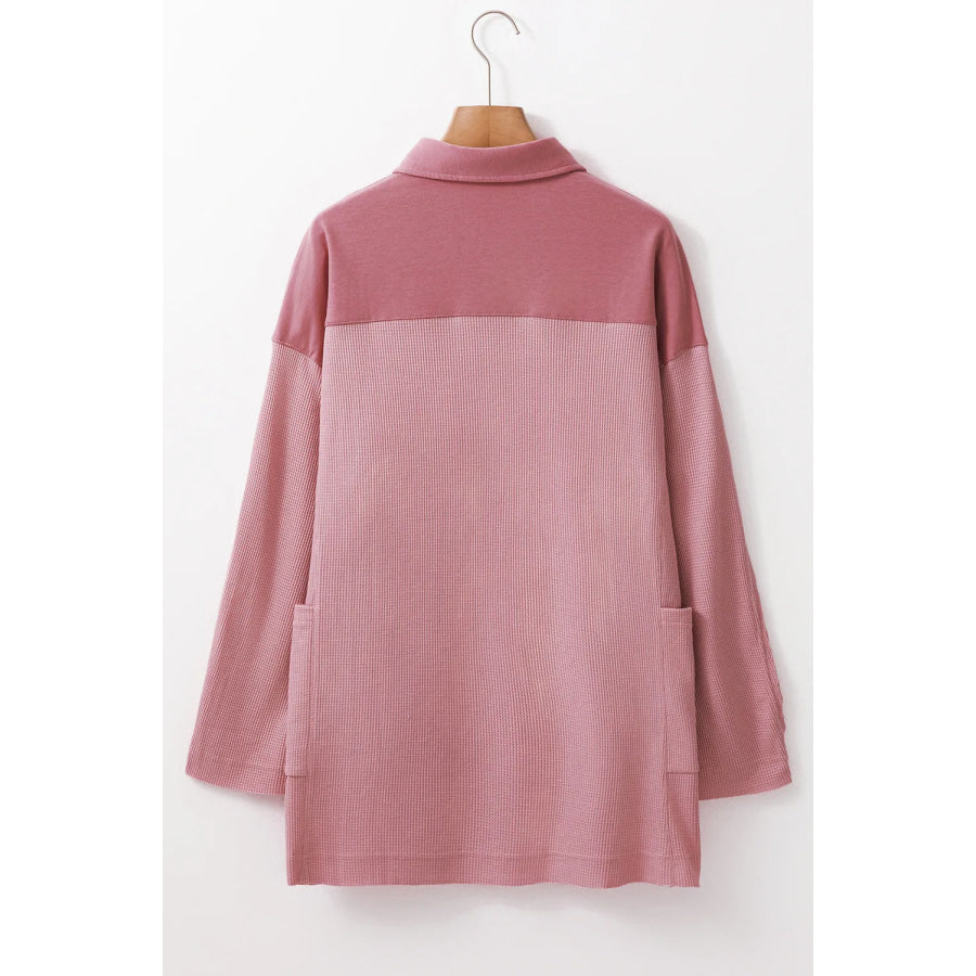 Half Button Long Sleeve Top Apparel and Accessories