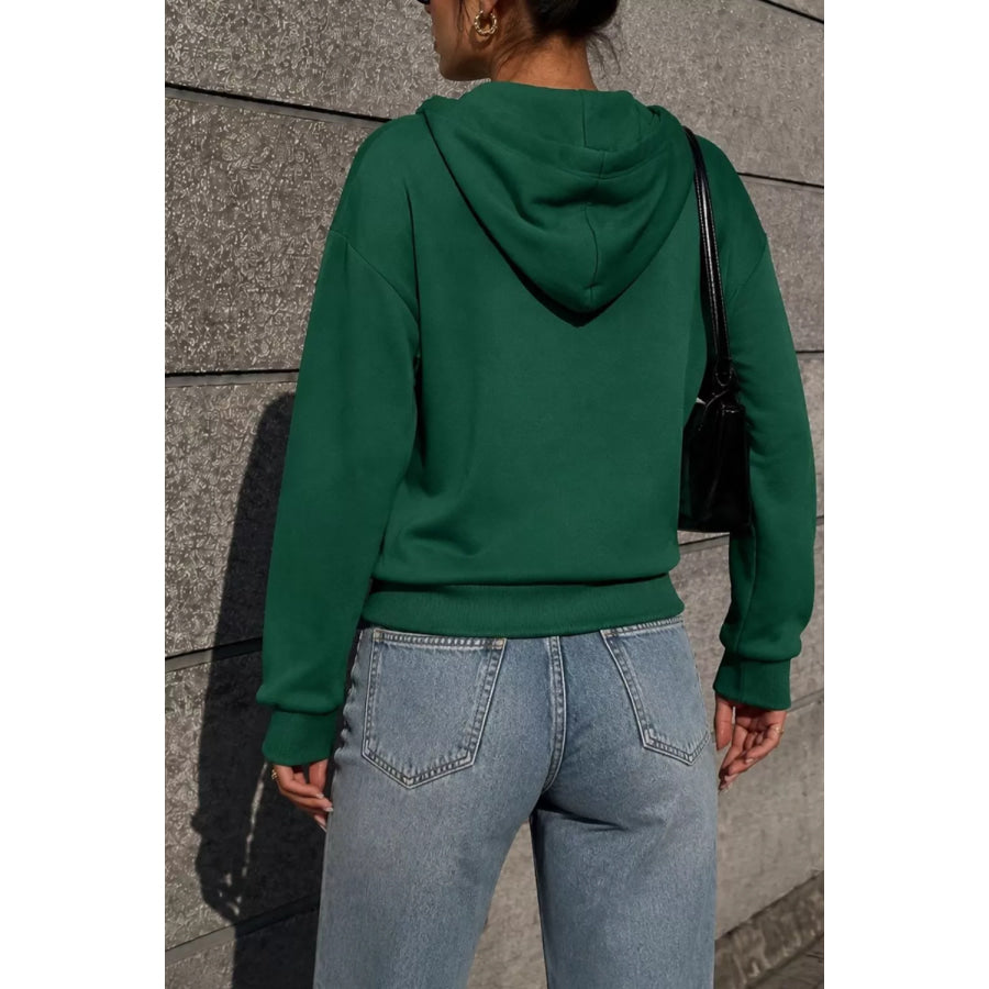 Half Snap Kangaroo Pocket Hoodie Apparel and Accessories
