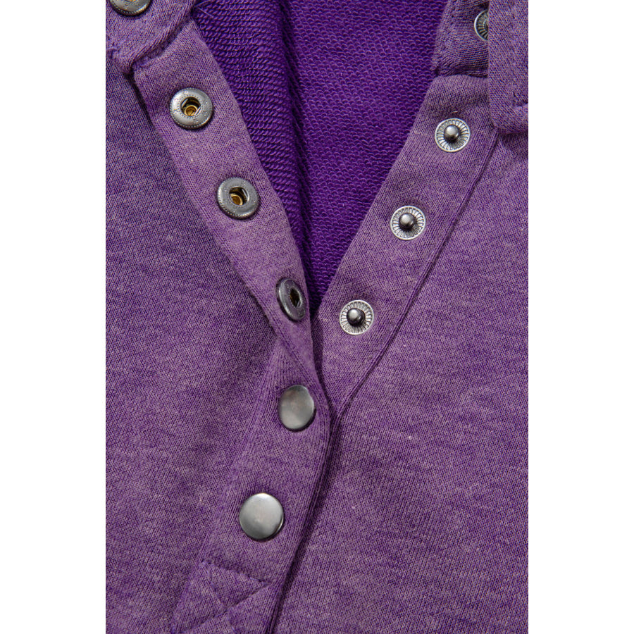 Half Snap Long Sleeve Sweatshirt Apparel and Accessories