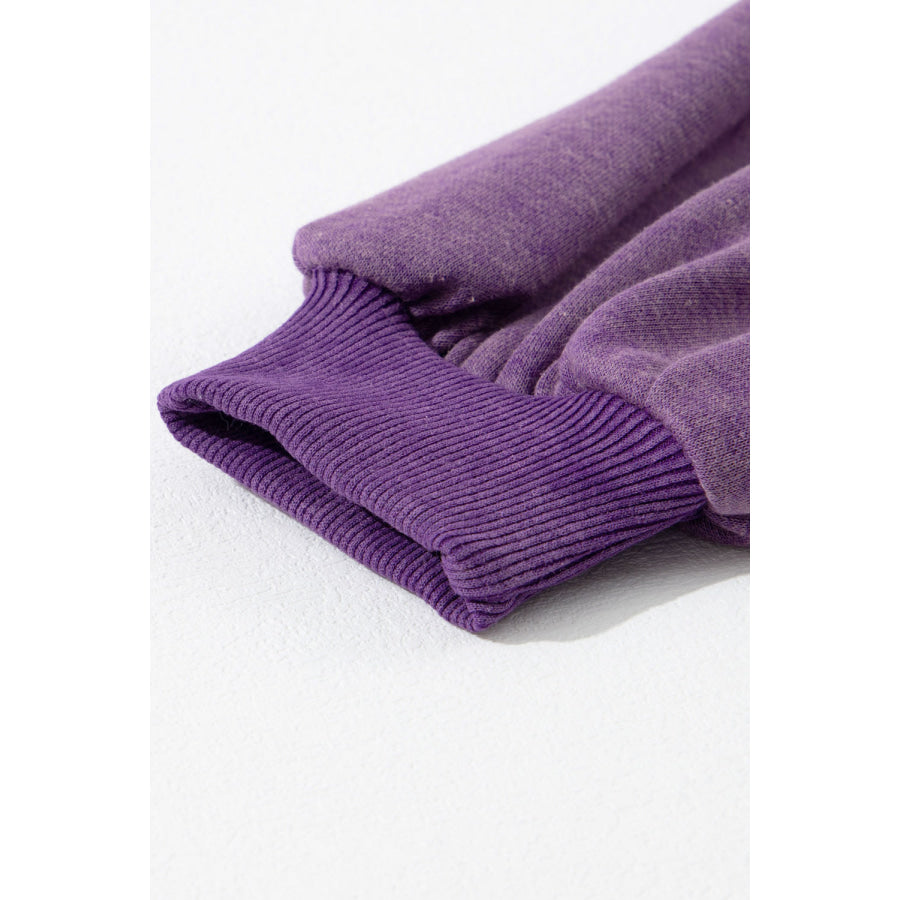 Half Snap Long Sleeve Sweatshirt Apparel and Accessories