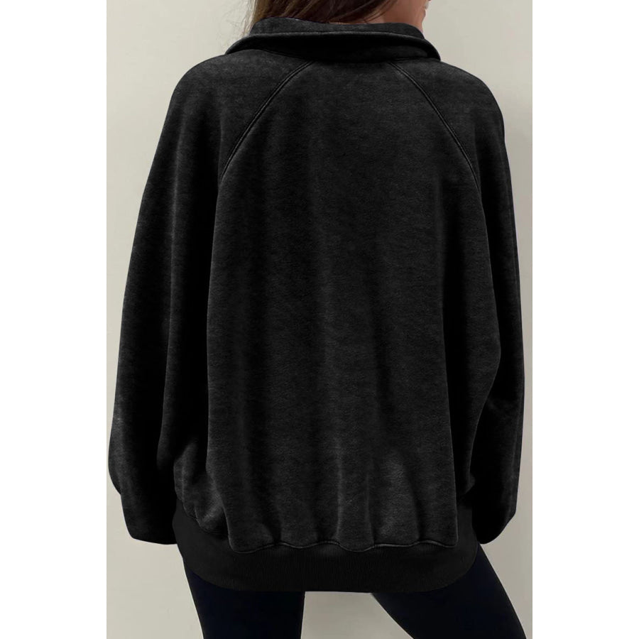 Half Snap Long Sleeve Sweatshirt Apparel and Accessories