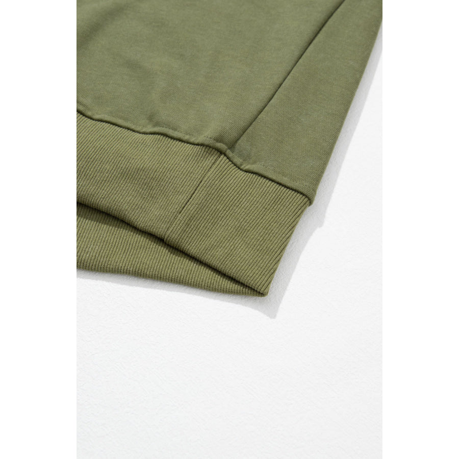 Half Snap Long Sleeve Sweatshirt Apparel and Accessories