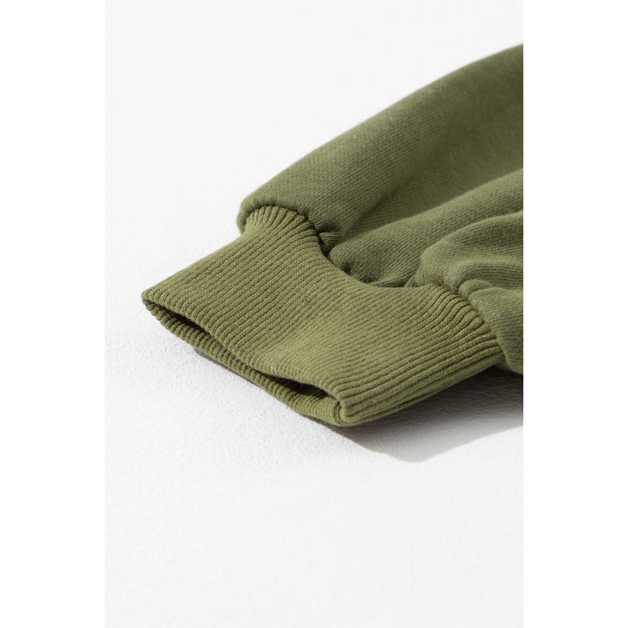 Half Snap Long Sleeve Sweatshirt Apparel and Accessories