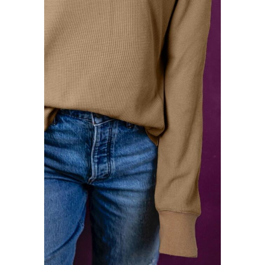 Half Zip Dropped Shoulder Sweatshirt