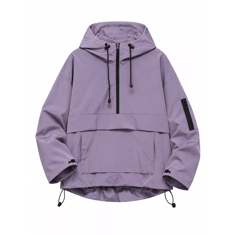 Half-Zip Hooded Anorak Jacket Apparel and Accessories