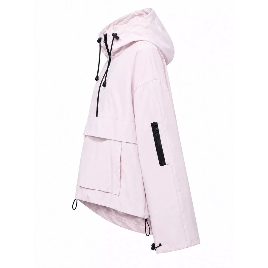 Half-Zip Hooded Anorak Jacket Apparel and Accessories
