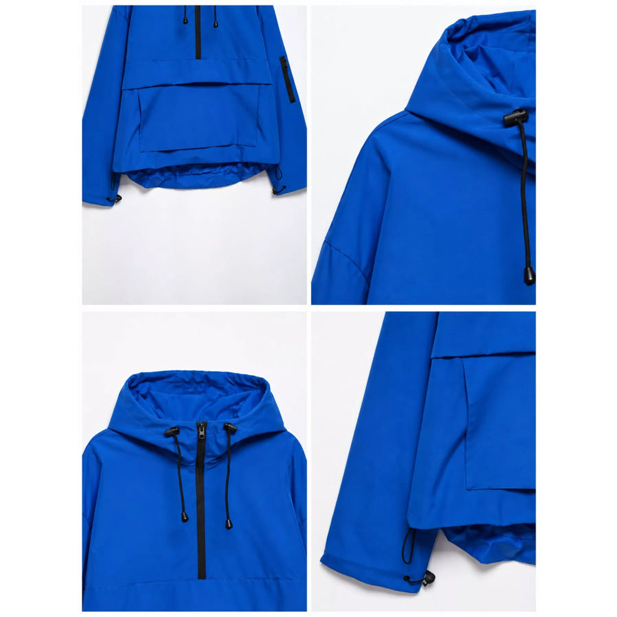 Half-Zip Hooded Anorak Jacket Apparel and Accessories