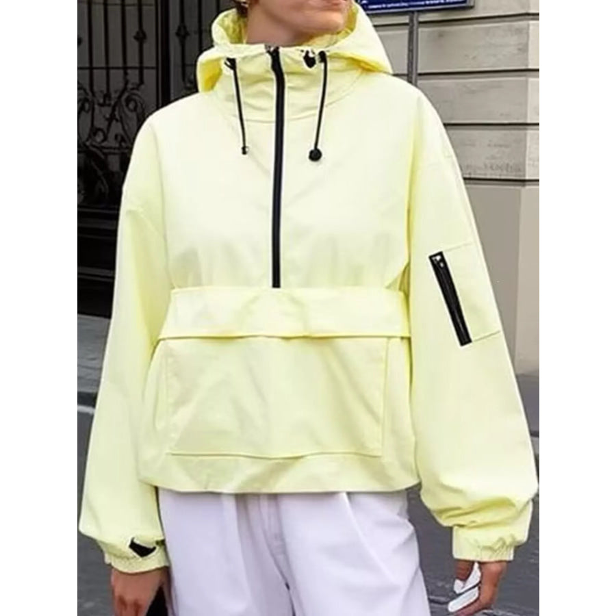 Half-Zip Hooded Anorak Jacket Apparel and Accessories
