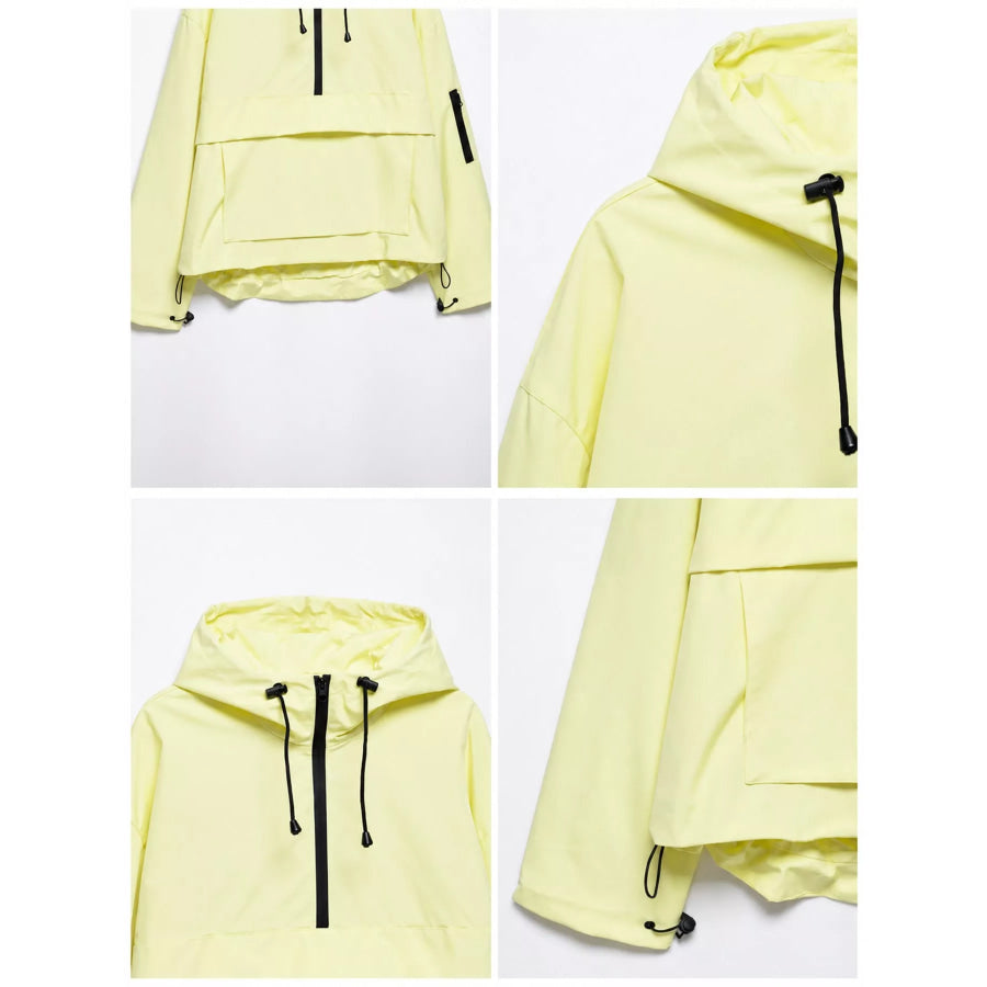 Half-Zip Hooded Anorak Jacket Apparel and Accessories