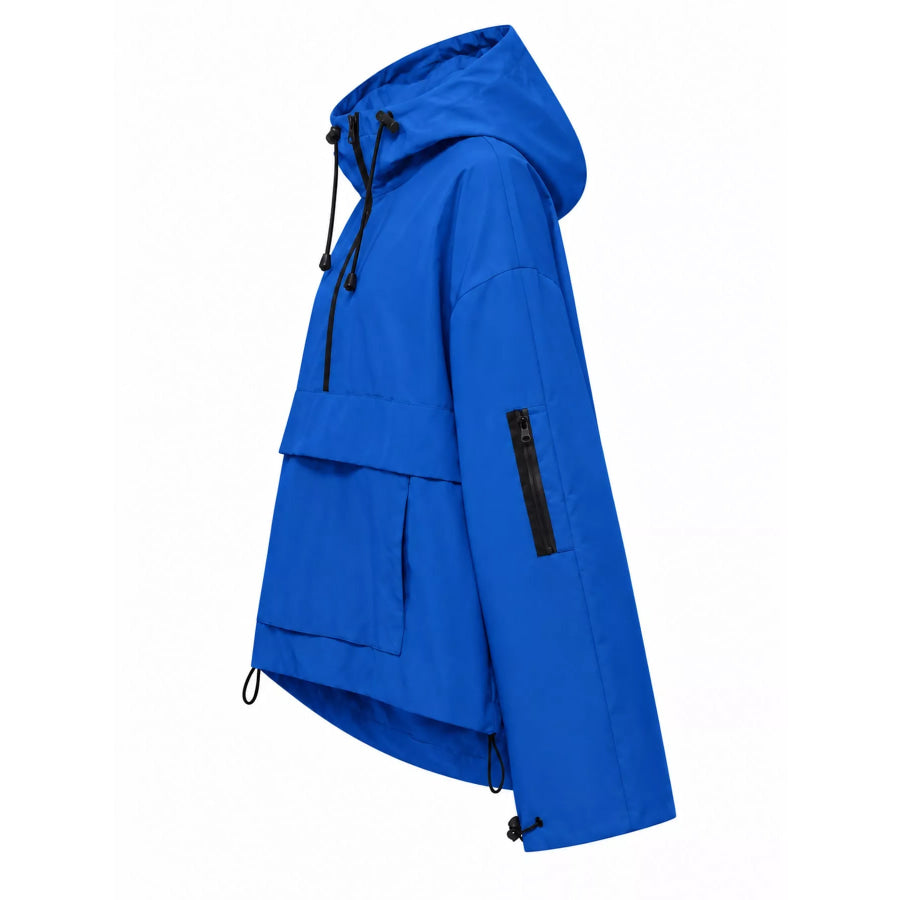 Half-Zip Hooded Anorak Jacket Apparel and Accessories