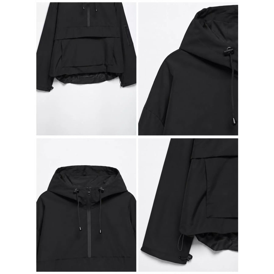 Half-Zip Hooded Anorak Jacket Apparel and Accessories