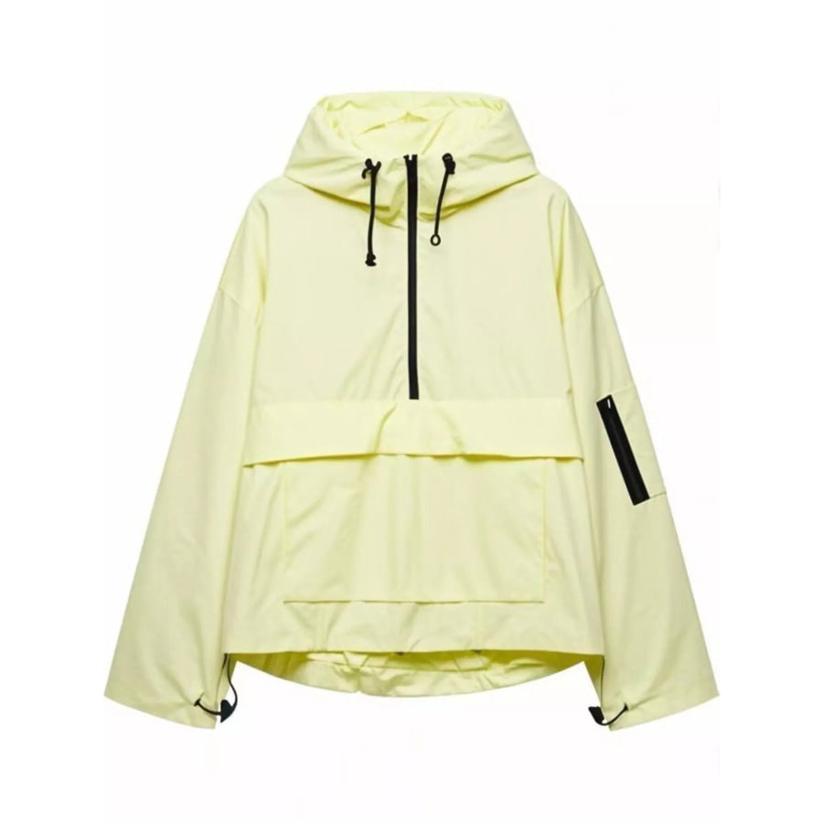 Half-Zip Hooded Anorak Jacket Apparel and Accessories