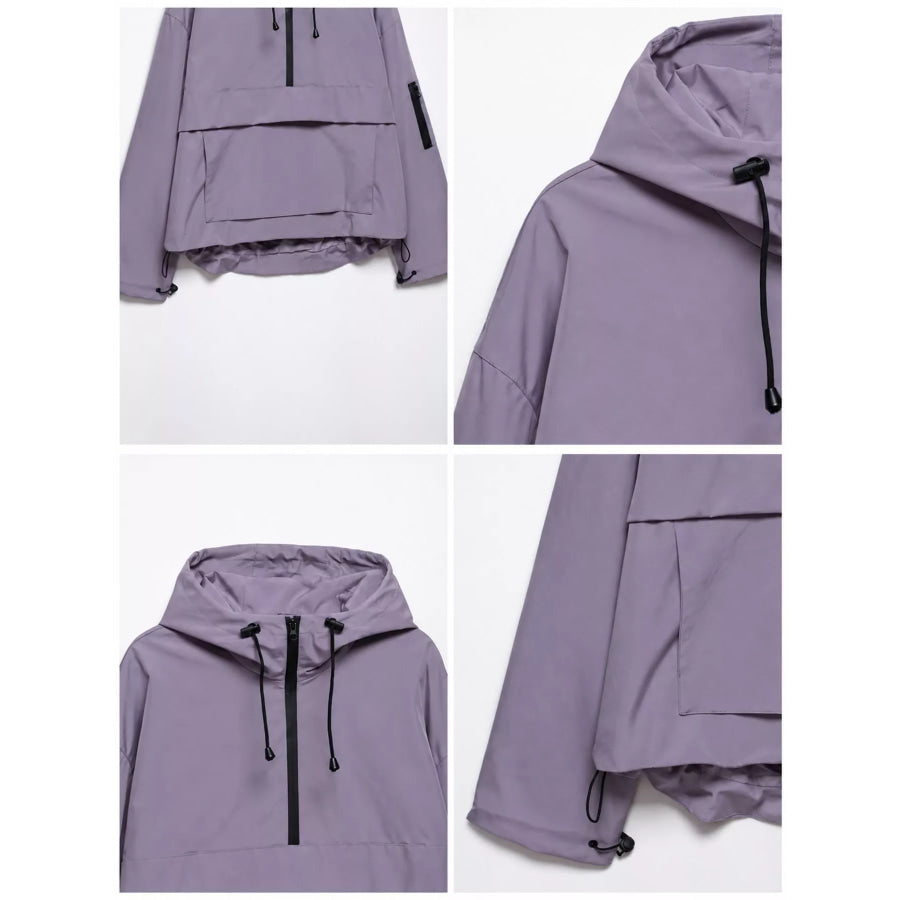Half-Zip Hooded Anorak Jacket Apparel and Accessories