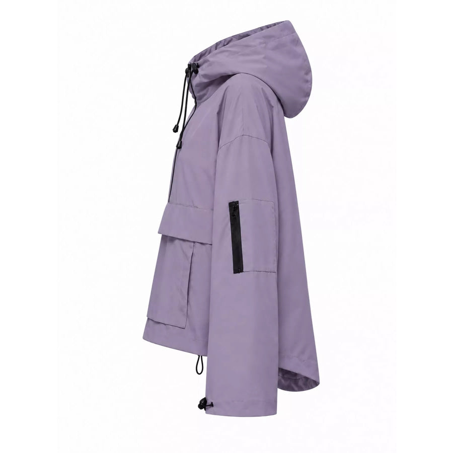 Half-Zip Hooded Anorak Jacket Apparel and Accessories