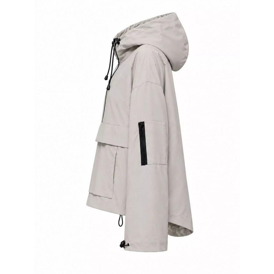 Half-Zip Hooded Anorak Jacket Apparel and Accessories