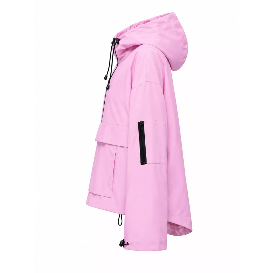 Half-Zip Hooded Anorak Jacket Apparel and Accessories