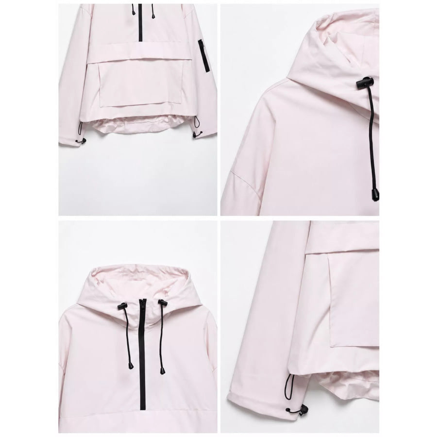 Half-Zip Hooded Anorak Jacket Apparel and Accessories