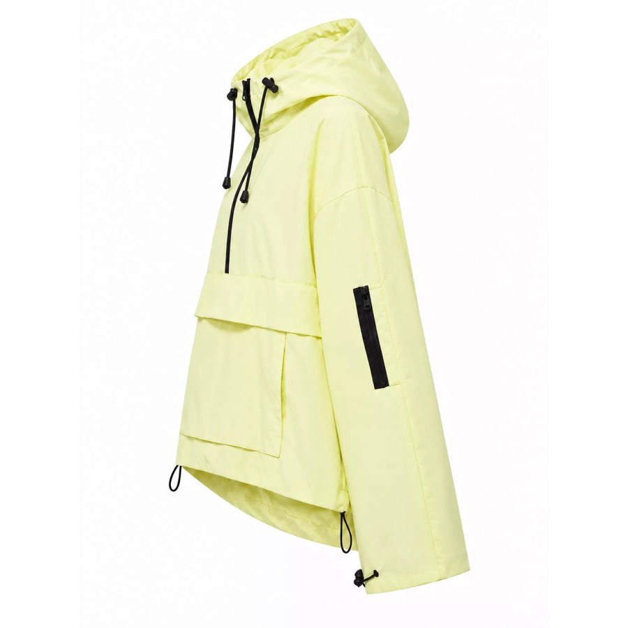 Half-Zip Hooded Anorak Jacket Apparel and Accessories