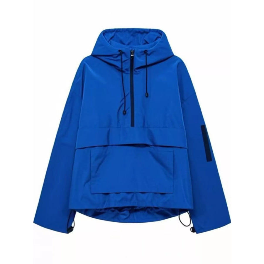 Half-Zip Hooded Anorak Jacket Apparel and Accessories