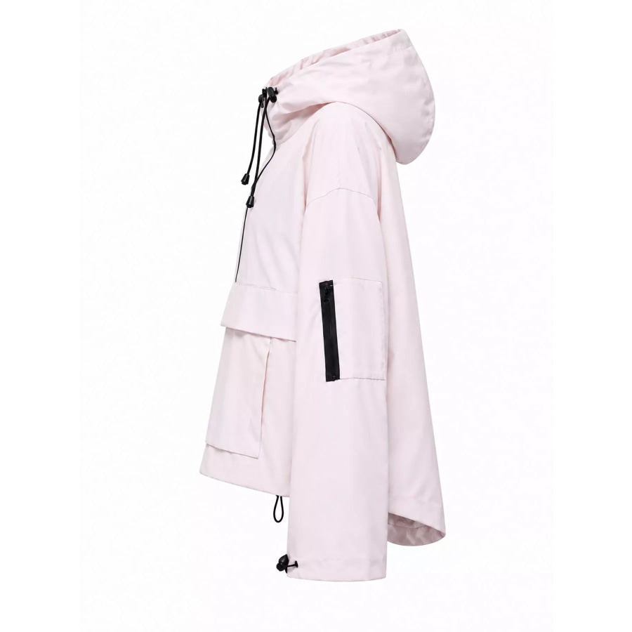 Half-Zip Hooded Anorak Jacket Apparel and Accessories