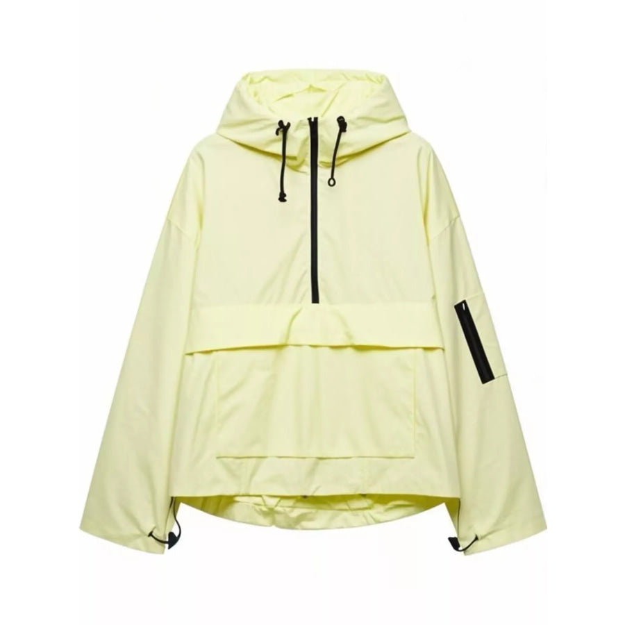 Half-Zip Hooded Anorak Jacket Apparel and Accessories