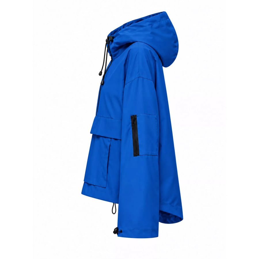 Half-Zip Hooded Anorak Jacket Apparel and Accessories