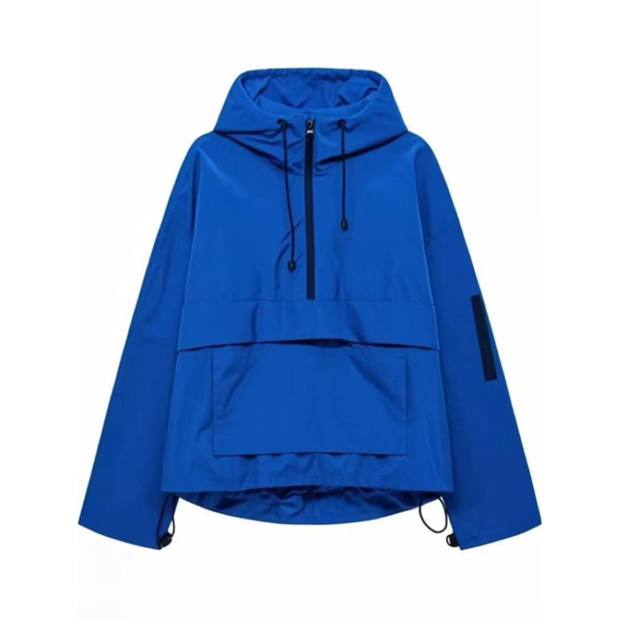Half-Zip Hooded Anorak Jacket Apparel and Accessories