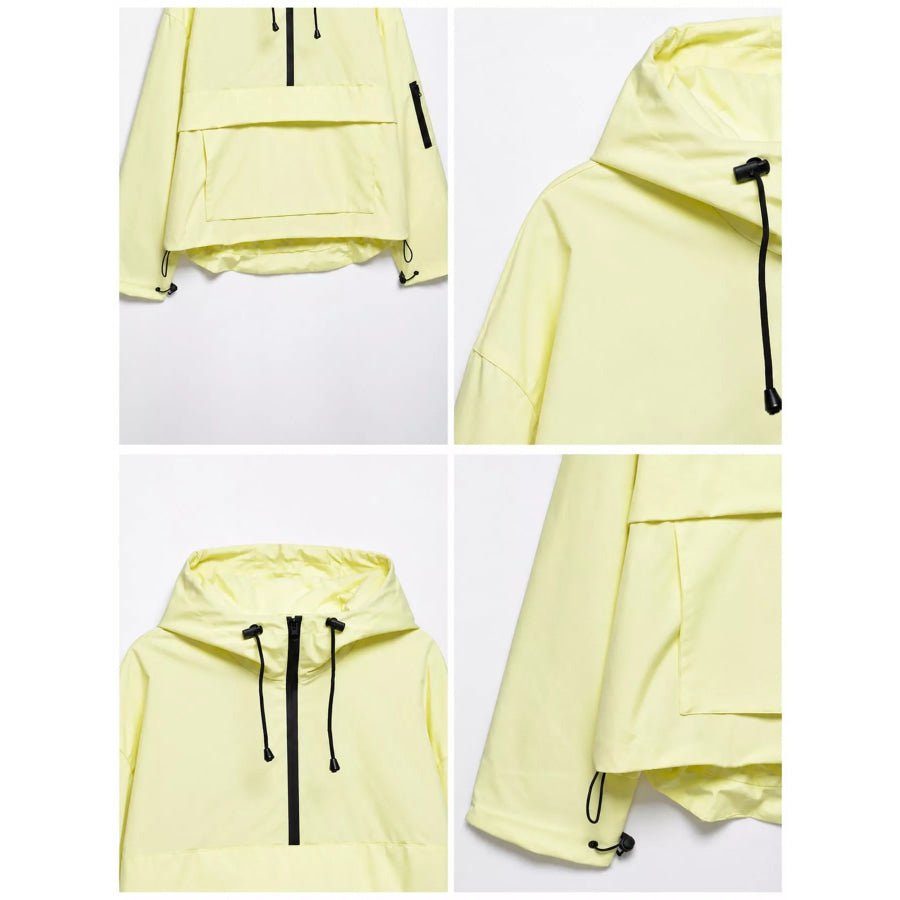 Half-Zip Hooded Anorak Jacket Apparel and Accessories