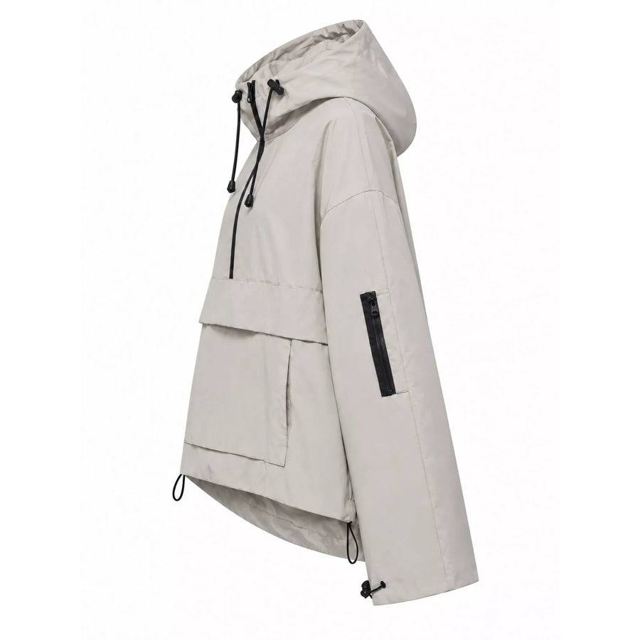 Half-Zip Hooded Anorak Jacket Apparel and Accessories