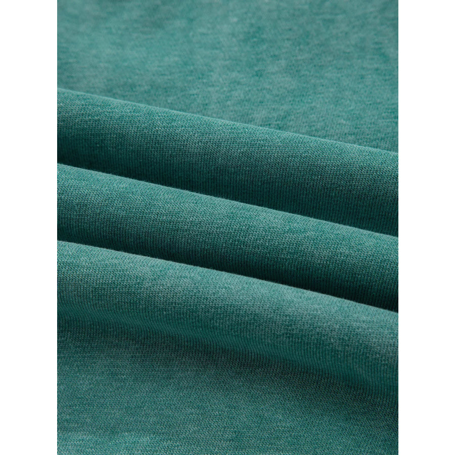 Half Zip Kangaroo Pocket Mineral Wash Baggy Hoodie Apparel and Accessories