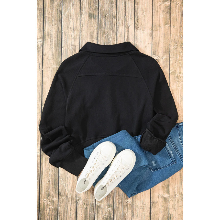 Half Zip Long Sleeve Sweatshirt Apparel and Accessories