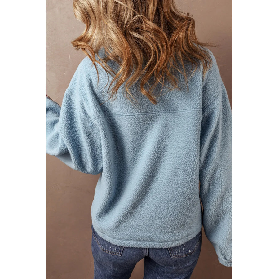 Half Zip Long Sleeve Sweatshirt Apparel and Accessories