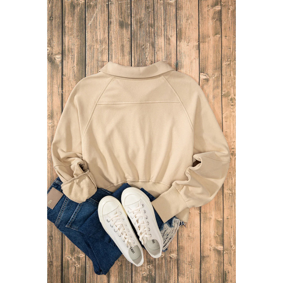 Half Zip Long Sleeve Sweatshirt Apparel and Accessories