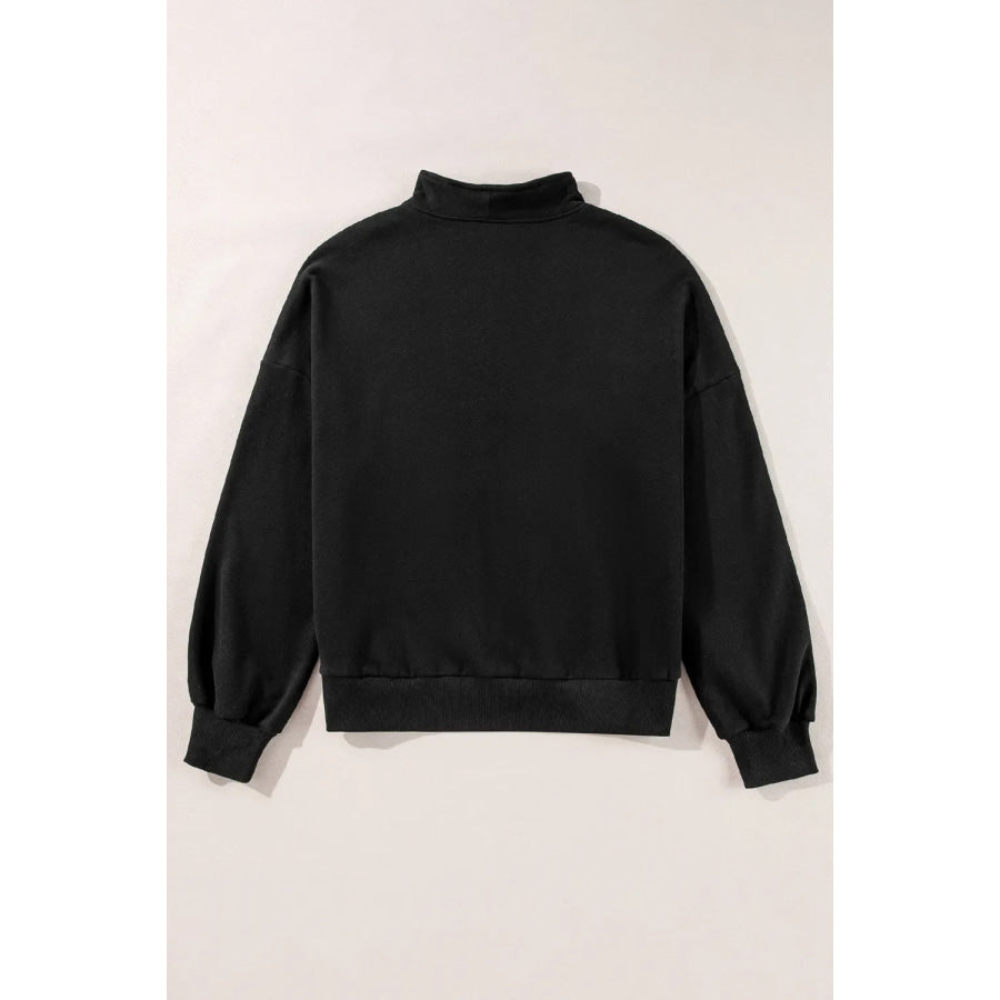 Half Zip Long Sleeve Sweatshirt Apparel and Accessories