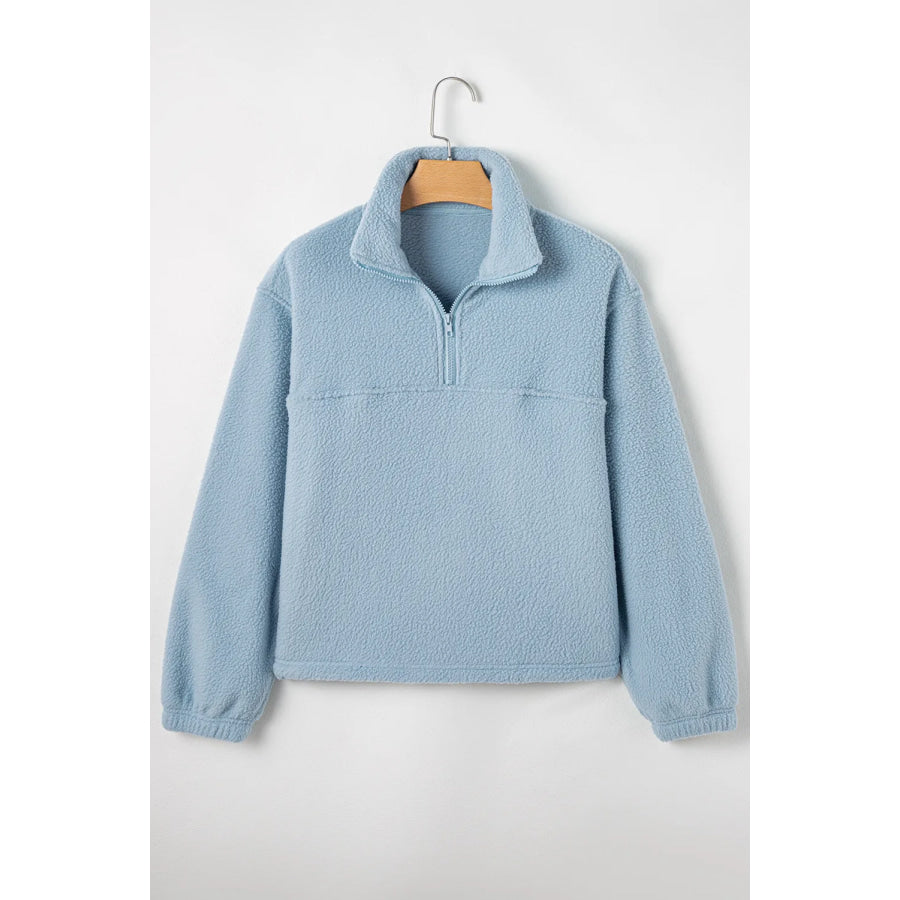 Half Zip Long Sleeve Sweatshirt Apparel and Accessories