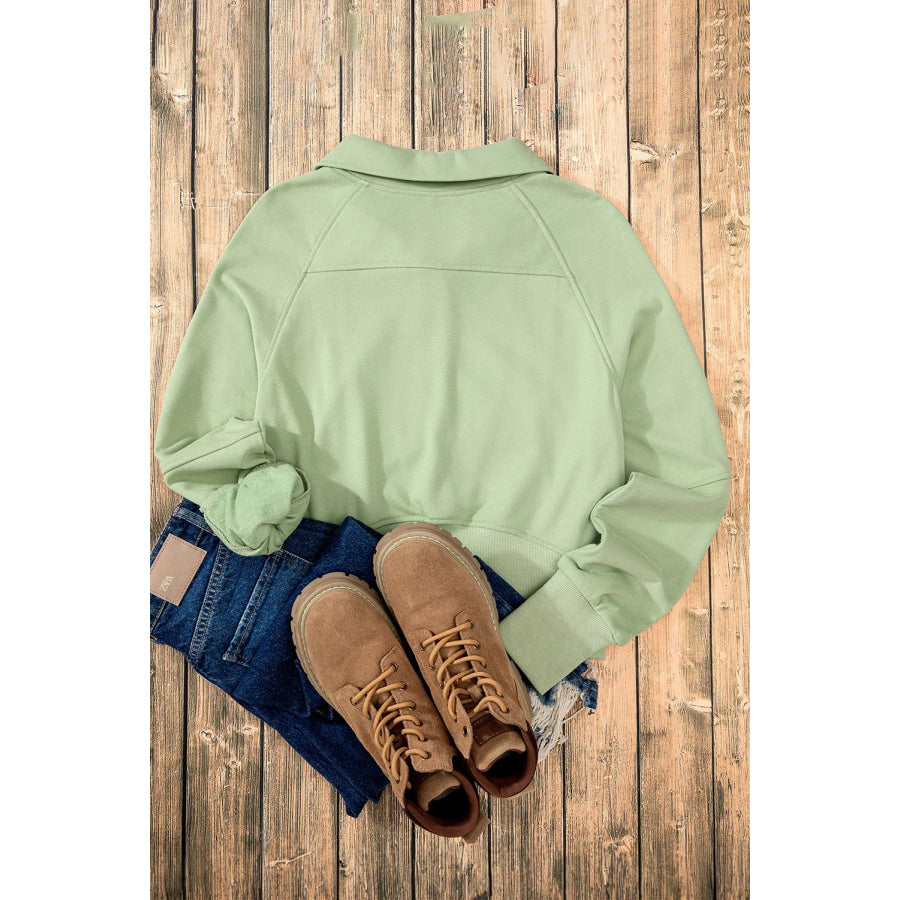 Half Zip Long Sleeve Sweatshirt Apparel and Accessories