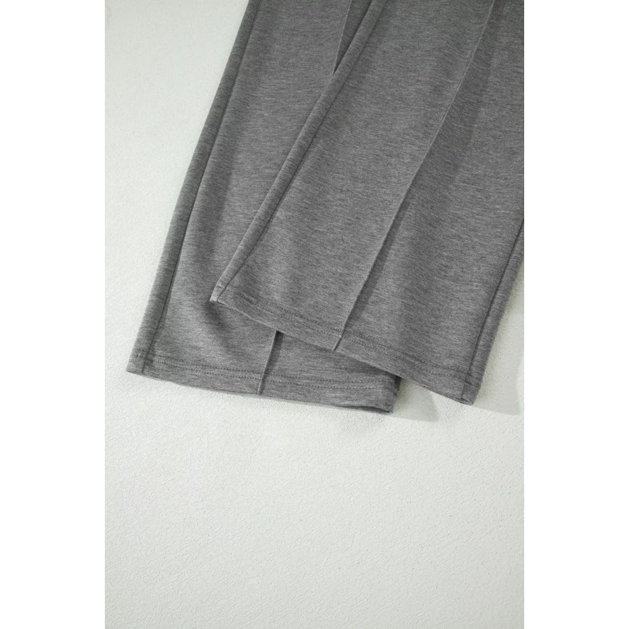 Half Zip Polo Tee Casual Pant Set Apparel and Accessories