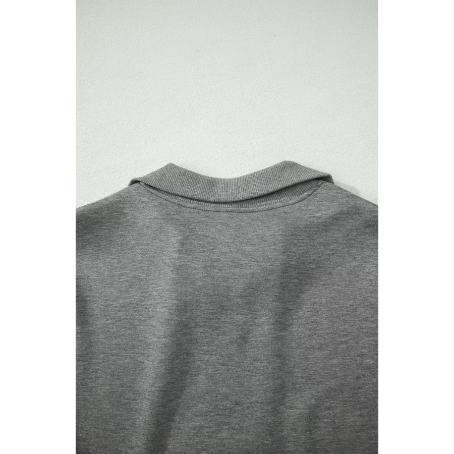 Half Zip Polo Tee Casual Pant Set Apparel and Accessories