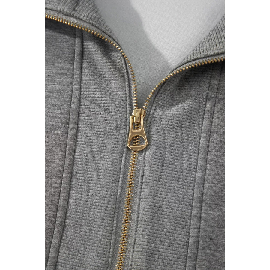 Half Zip Polo Tee Casual Pant Set Apparel and Accessories