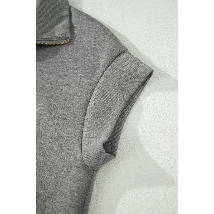 Half Zip Polo Tee Casual Pant Set Apparel and Accessories