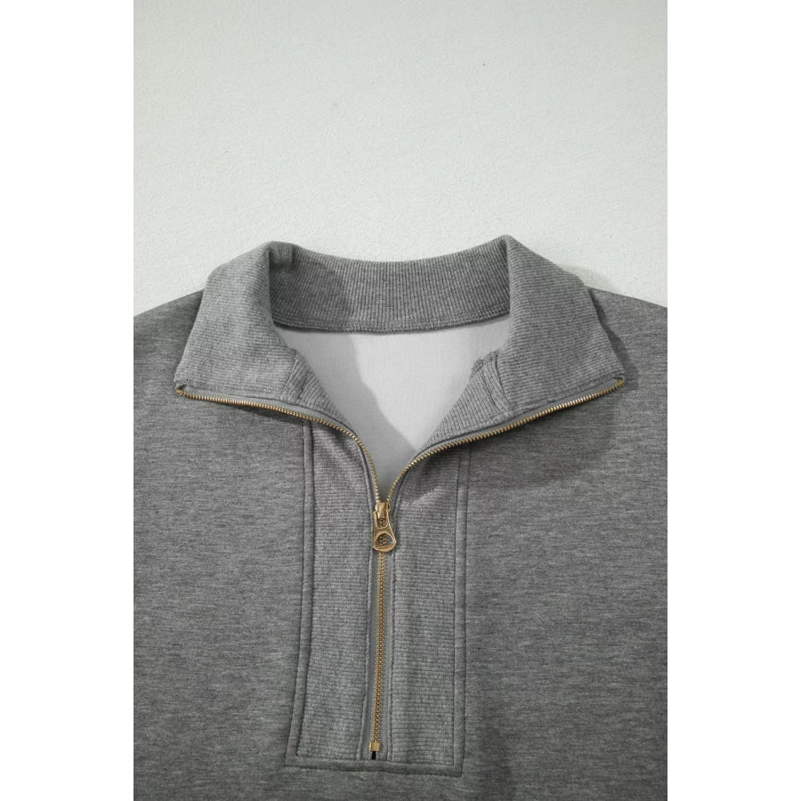 Half Zip Polo Tee Casual Pant Set Apparel and Accessories