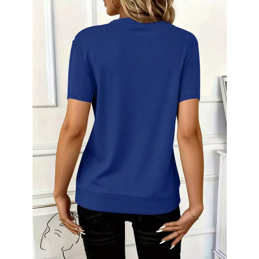 Half Zip Short Sleeve Top Apparel and Accessories