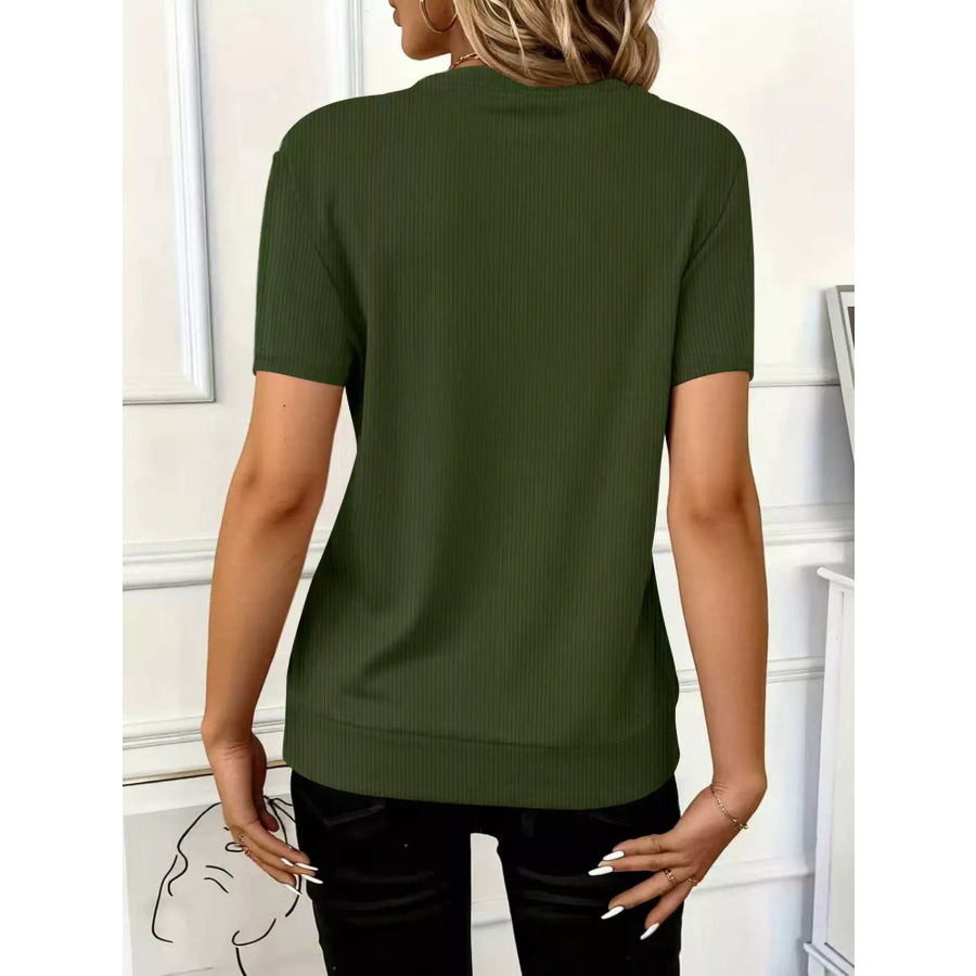 Half Zip Short Sleeve Top Apparel and Accessories