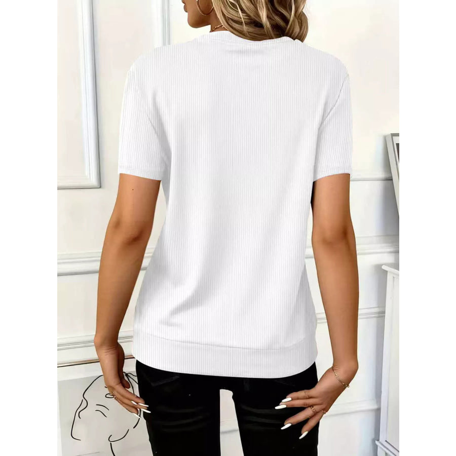 Half Zip Short Sleeve Top Apparel and Accessories