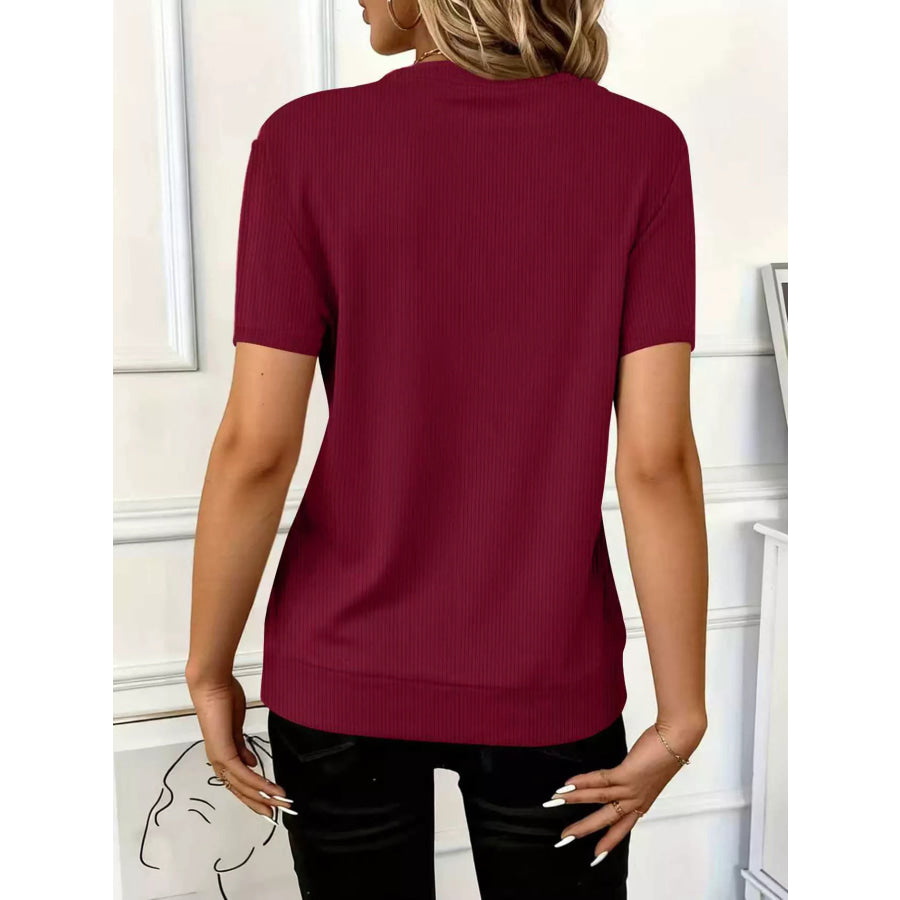 Half Zip Short Sleeve Top Apparel and Accessories