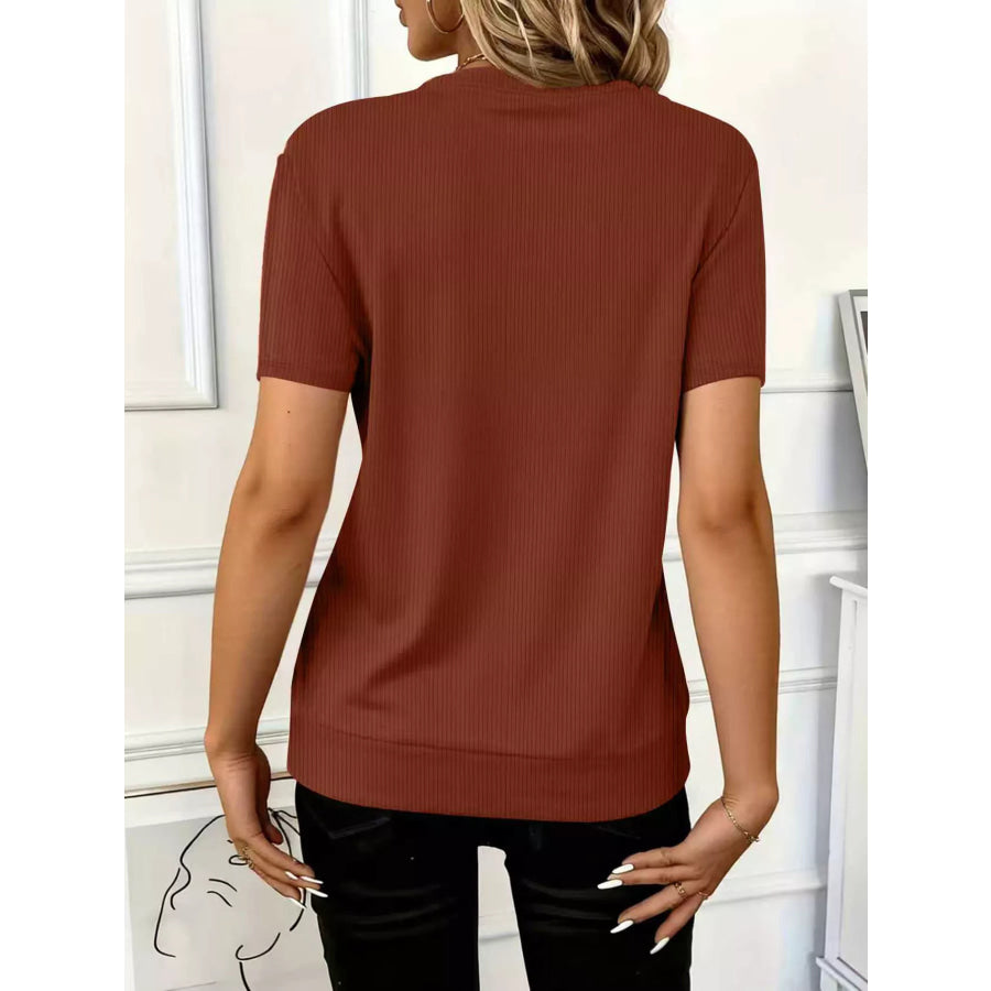 Half Zip Short Sleeve Top Apparel and Accessories