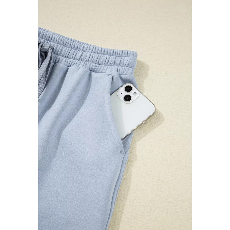 Half Zip Thumbhole Sleeve Hoodie and Pants 2pcs Outfit Apparel and Accessories