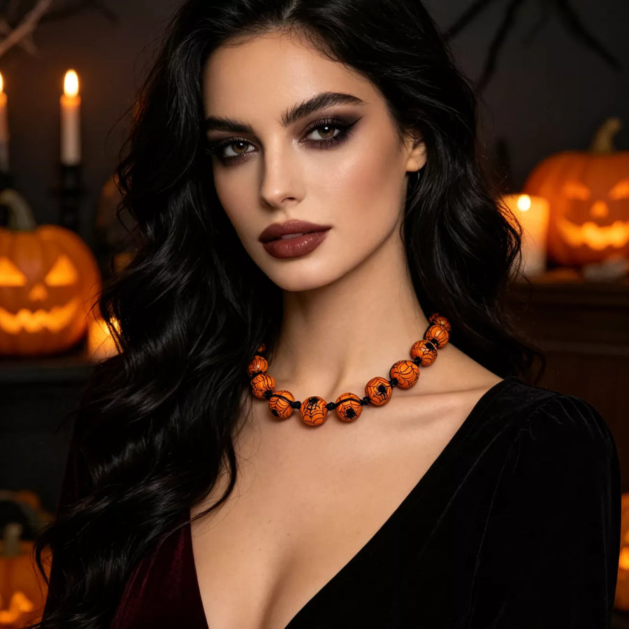Halloween Beaded Choker Necklace Apparel and Accessories