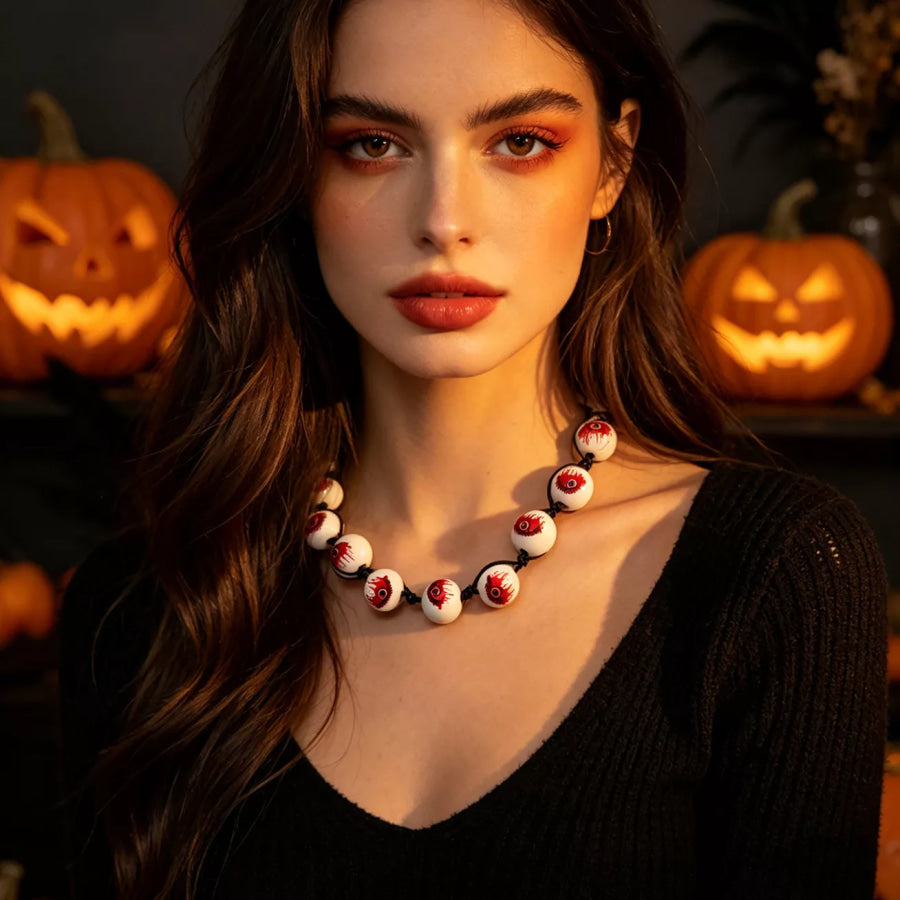 Halloween Beaded Choker Necklace Apparel and Accessories
